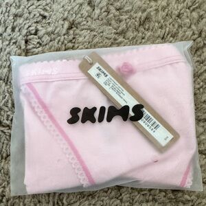 SKIMS Pink Lace Trim Panties